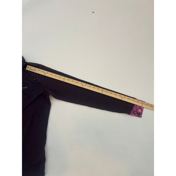 MARMOT WOMENS LIGHTWEIGHT LONG SLEEVE PULLOVER 3/4 ZIP JACKET BASELAYER PURPLE - Picture 13 of 13